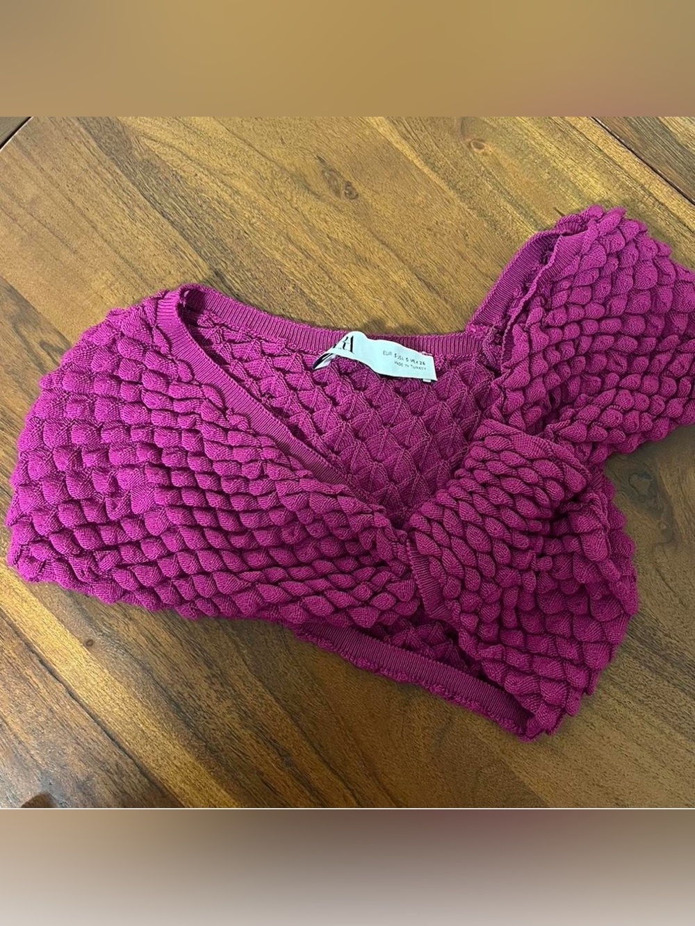 Zara knitted crop top small